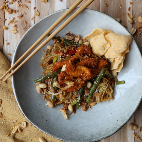Noedels crispy chicken