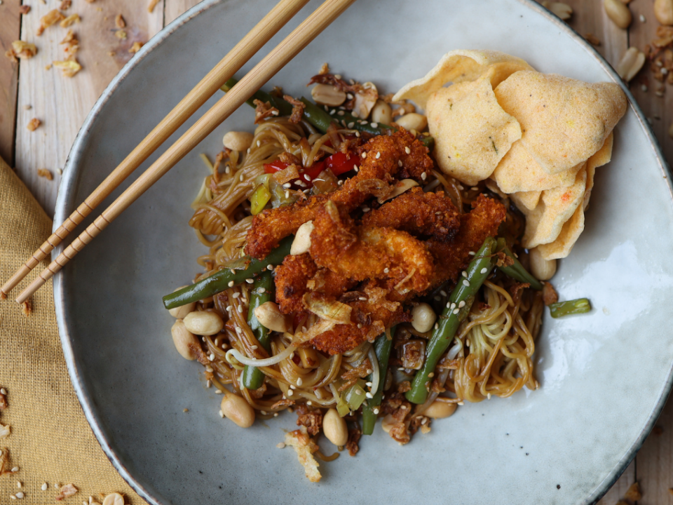 Noedels crispy chicken